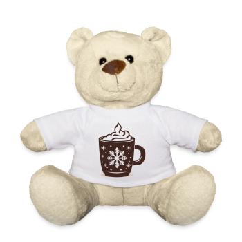 Weihnachten mit heißer Schokolade - Teddy - Weiß - Vorne