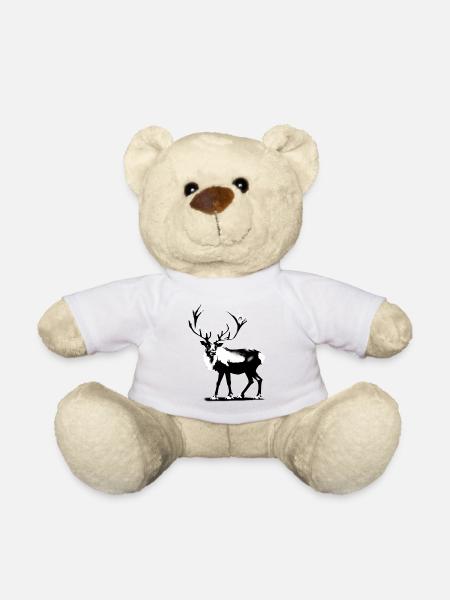 Rentier fragt nach dem Weg nach Weihnachten - Teddy - Weiß