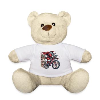 Père Noël Vélo de descente Noël - Nounours - blanc - Devant