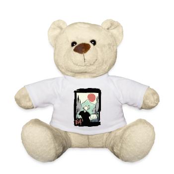 Schöner Tag in der Natur unter Japans roter Sonne - Teddy - Weiß - Vorne