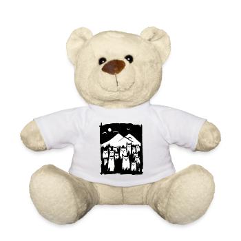 Pleine Lune Creepy Owls Chats - Nounours - blanc - Devant