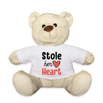 Volé ton coeur ses frites - Couple - Nounours - blanc - Devant