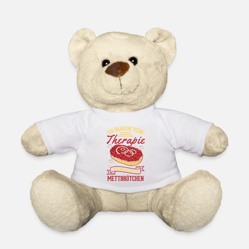 Mettbrötchen Therapie Mett Hackepeter - Teddy - Weiß
