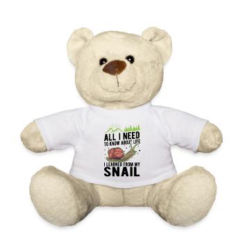 Snail Gift Vineyard Snail - Teddy Bear - white - Front