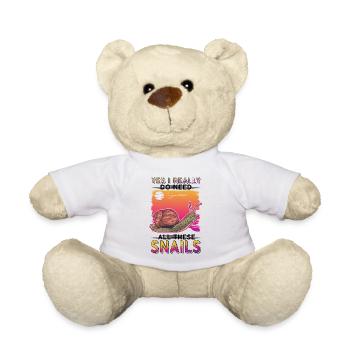 Escargot cadeau Escargot vigne escargot - Nounours - blanc - Devant