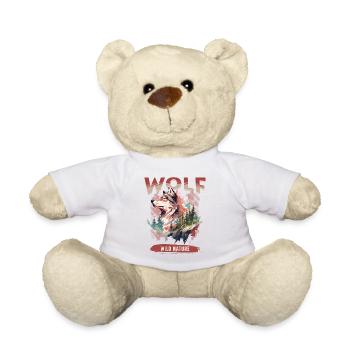 Loup tête de loup Nature nature sauvage aventure forêt Art - Nounours - blanc - Devant