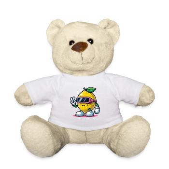 Coole Zitrone mit VR Brille Gamer Shirt - Teddy - Weiß - Vorne