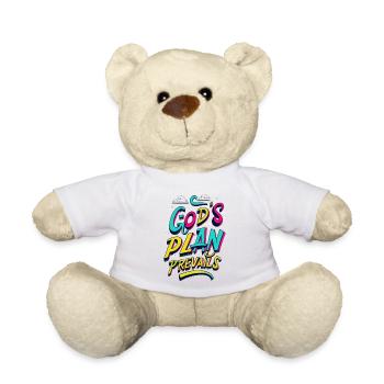 Gods plan prevails: Christian Message - Teddy Bear - white - Front