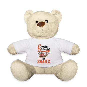 Escargot cadeau Escargot vigne escargot - Nounours - blanc - Devant