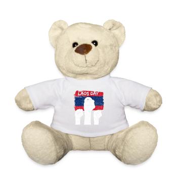Laos Lao Drapeau Laotien éléphant Lao I cadeau - Nounours - blanc - Devant