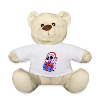 Pig Christmas - Teddy Bear - white - Front