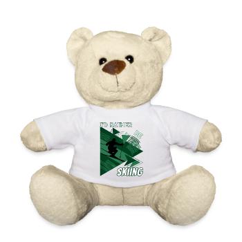 I'd Rather Ski - Ski Wintersportler Skifahrer - Teddy - Weiß - Vorne