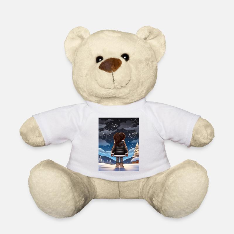 Rêves d’hiver sous les étoiles - Nounours - blanc