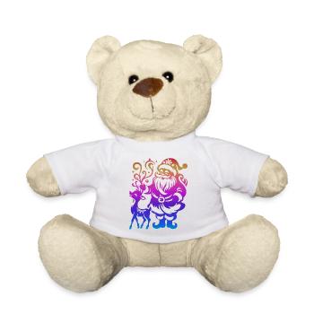 Xmas christmas santa clau naughty holidays winter - Teddy Bear - white - Front
