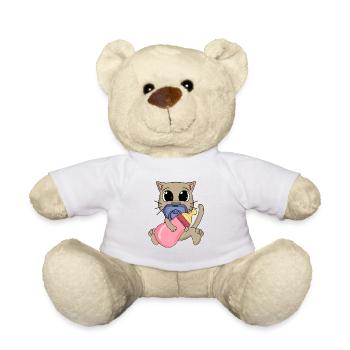 Baby Katze Motiv - Teddy - Weiß - Vorne