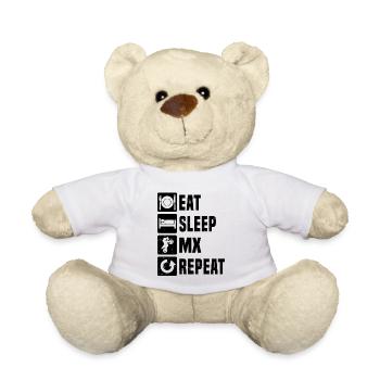 Supermoto Freestyle Motocross Dirt Bike Homme - Nounours - blanc - Devant