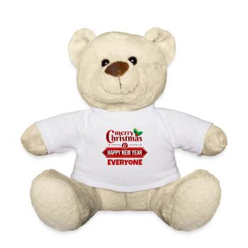 Frohe weihnachten Frohe weihnachten Frohe weihnach - Teddy - Weiß - Vorne