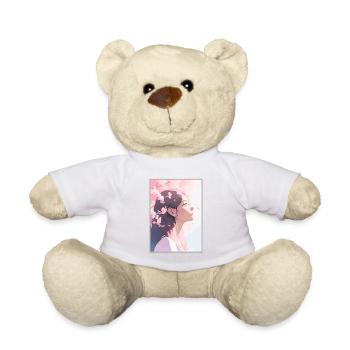 Vintage Japanese Aesthetic Otaku Anime Girl - Teddy Bear - white - Front