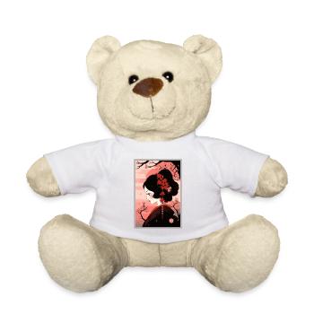 Vintage Japanese Aesthetic Otaku Anime Girl - Teddy Bear - white - Front