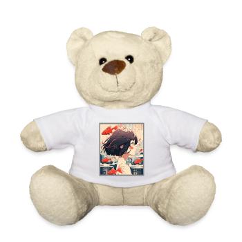 Vintage Japanese Aesthetic Otaku Anime Girl - Teddy Bear - white - Front