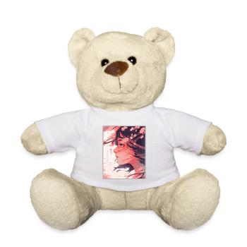 Vintage Japanese Aesthetic Otaku Anime Girl - Teddy Bear - white - Front