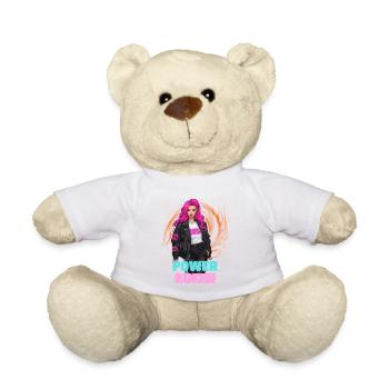 Power Queen - für die starke, selbstbewußte Frau - Teddy - Weiß - Vorne