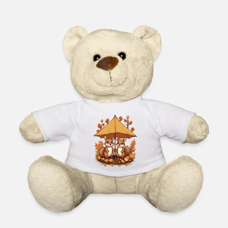 Écureuils mignons - Nounours - blanc