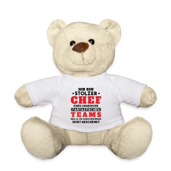Ich bin Stolzer Chef Geschenkidee - Teddy - Weiß - Vorne