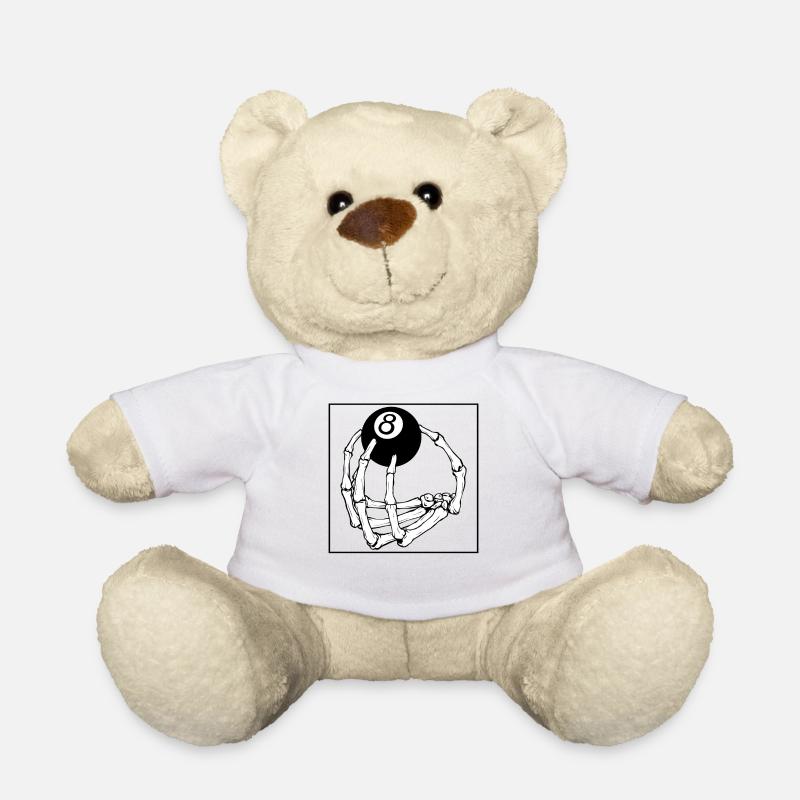 Chemise de billard, billard de billard huit squelette - Nounours - blanc