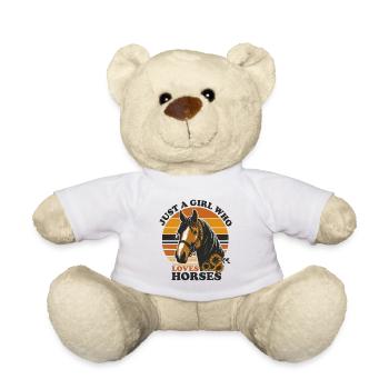 Cadeau d’amant de cheval juste une fille qui aime les chevaux - Nounours - blanc - Devant