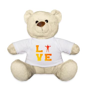Fitness Entraînement cardio endurance femme Haltérophilie - Nounours - blanc - Devant