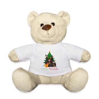 Dackel, Dachshund, Weihnachten, X-Mas, Christmas - Teddy - Weiß - Vorne