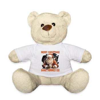 Frohe Weihnachten Dünnes Eis Spruch santa - Teddy - Weiß - Vorne