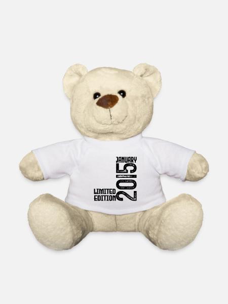 Geburtstagsgeschenk Januar 2015. Januar 2015. - Teddy - Weiß