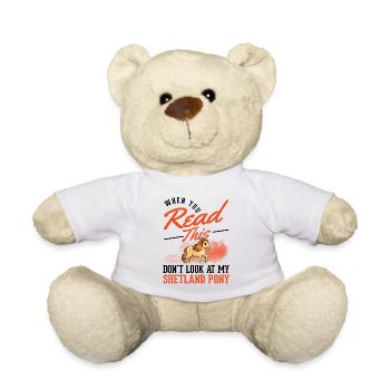 Shetland poney cadeau Shetty - Nounours - blanc - Devant