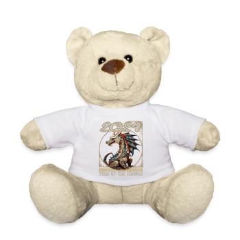 Chinesisches Neujahrs-Drachen-Volkskunst gemustert - Teddy - Weiß - Vorne