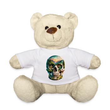 Ciel rustique crâne T Shirt Smoky Mountain - Nounours - blanc - Devant