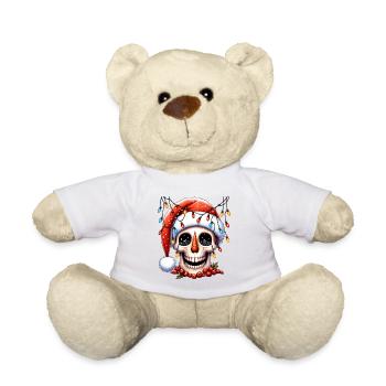 Frosty Jolly Skull Shirt Christmas Snowman Skull - Teddy Bear - white - Front