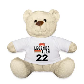 22 Anniversaire, les légendes ont 22 ans - Nounours - blanc - Devant