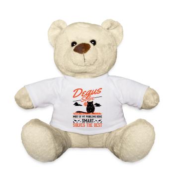 Degu Gift Shrub Rat Forest Degu - Teddy Bear - white - Front