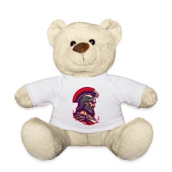 Griechischer Trojaner Troja - Ikone eines Krieger - Teddy - Weiß - Vorne