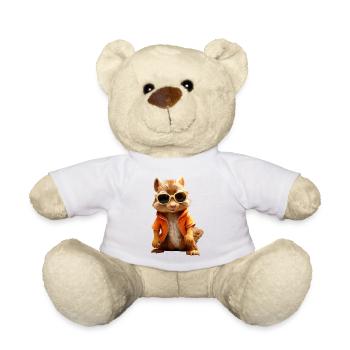 Squirrel Sunglasses I love squirrels - Teddy Bear - white - Front