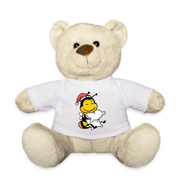Biene Weihnachten - Teddy - Weiß - Vorne