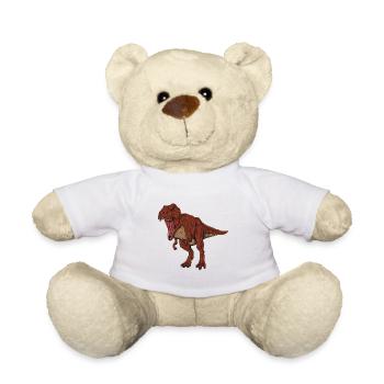 Drawing of the Tyrannosaurus Rex - Teddy Bear - white - Front