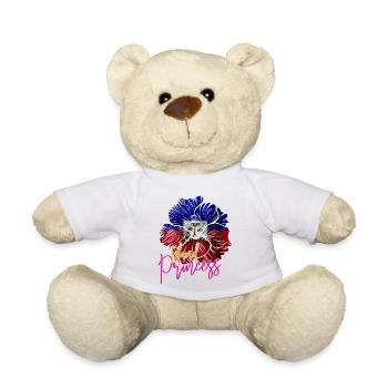 Haïti drapeau haïtien femme princesse je cadeau - Nounours - blanc - Devant