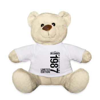 Birthday December 1987 December born in December - Teddy Bear - white - Front