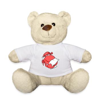 Crabe Mignon Fatigué Noël - Nounours - blanc - Devant