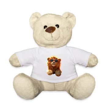 Lion avec des lunettes de soleil Les Lions sauvages aiment le Lion mignon - Nounours - blanc - Devant