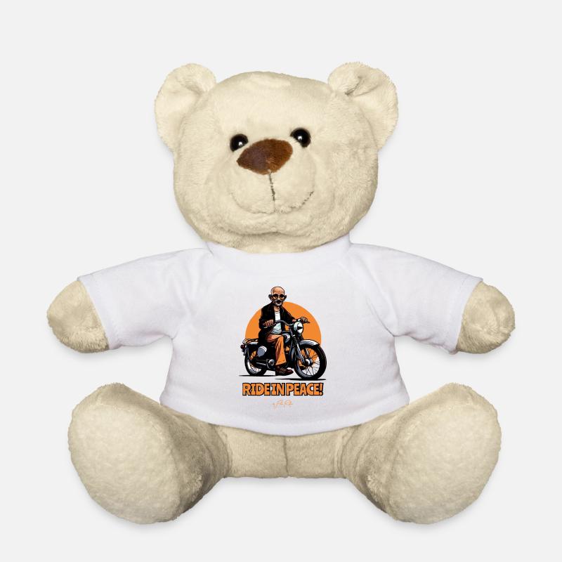 Roulez en toute tranquillité, motard - Nounours - blanc