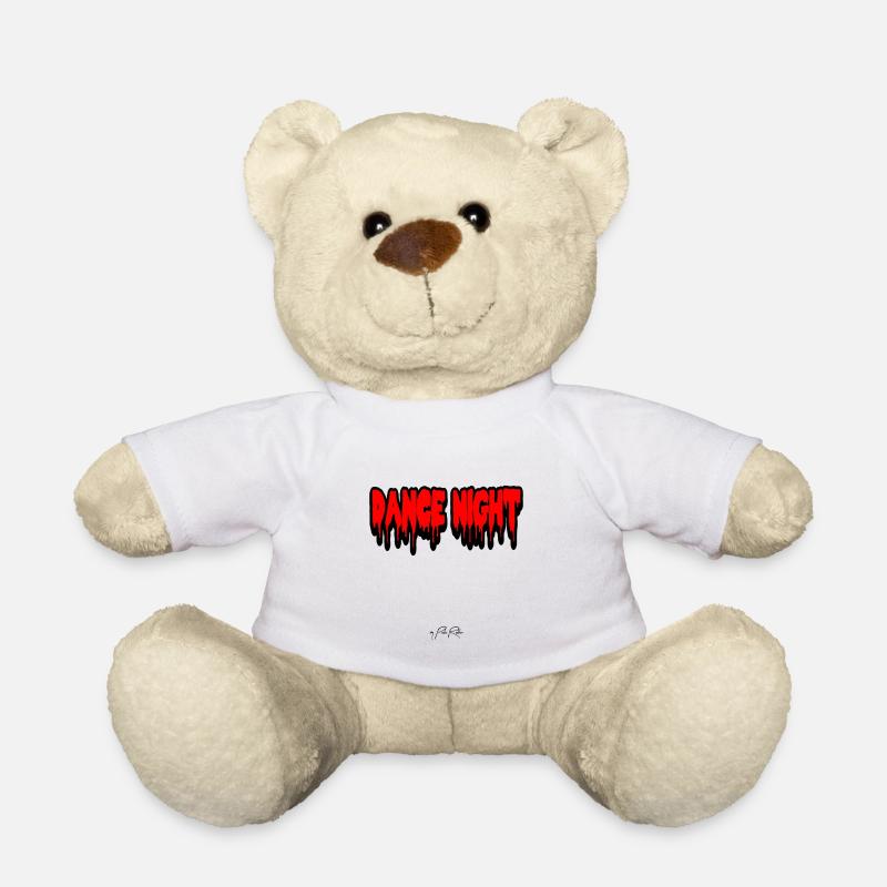 Text, Dance Night - Teddy Bear - white